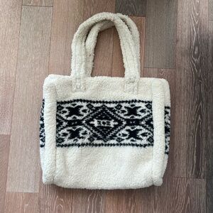 PJ Salvage Cozy Black and White Tote Bag